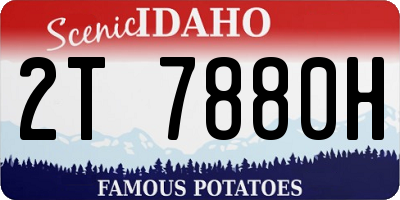 ID license plate 2T7880H