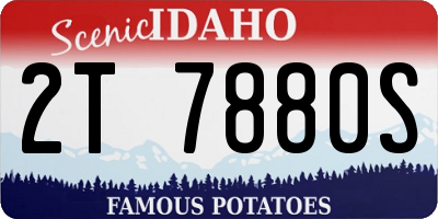 ID license plate 2T7880S