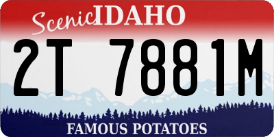 ID license plate 2T7881M