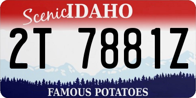 ID license plate 2T7881Z