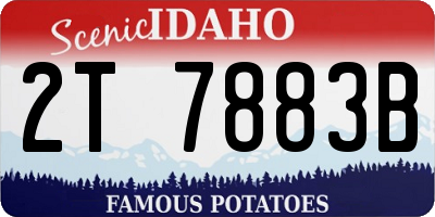 ID license plate 2T7883B