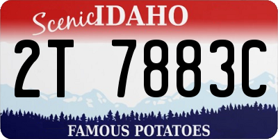 ID license plate 2T7883C