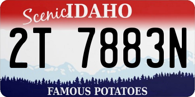 ID license plate 2T7883N