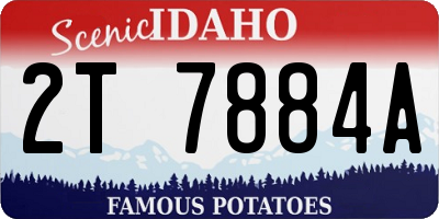 ID license plate 2T7884A