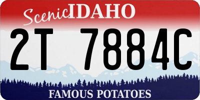 ID license plate 2T7884C