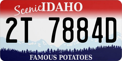 ID license plate 2T7884D