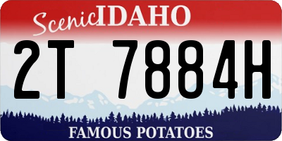 ID license plate 2T7884H