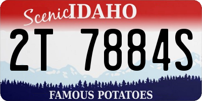 ID license plate 2T7884S