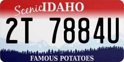 ID license plate 2T7884U