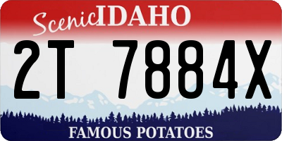 ID license plate 2T7884X