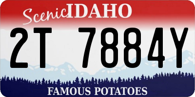 ID license plate 2T7884Y