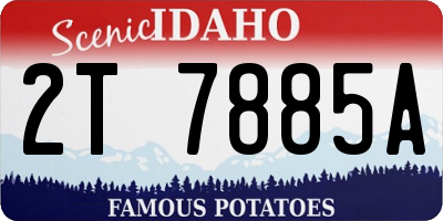 ID license plate 2T7885A