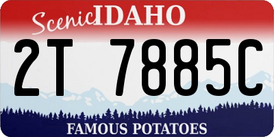 ID license plate 2T7885C
