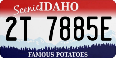 ID license plate 2T7885E