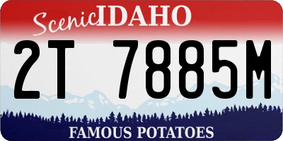 ID license plate 2T7885M