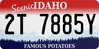 ID license plate 2T7885Y