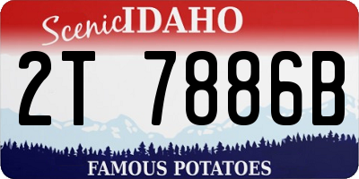 ID license plate 2T7886B
