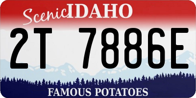 ID license plate 2T7886E