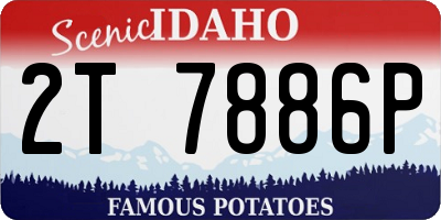 ID license plate 2T7886P