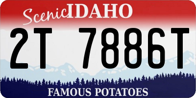 ID license plate 2T7886T
