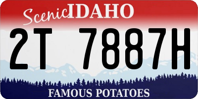 ID license plate 2T7887H