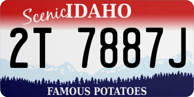 ID license plate 2T7887J