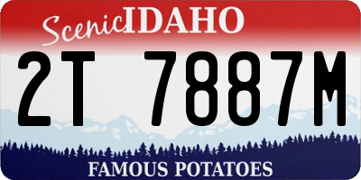ID license plate 2T7887M