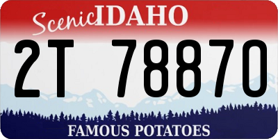ID license plate 2T7887O