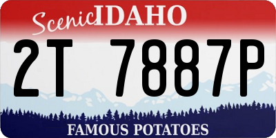 ID license plate 2T7887P