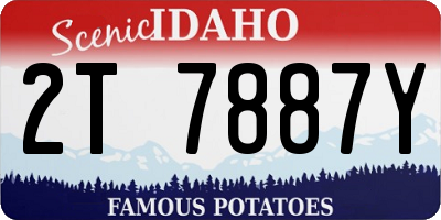 ID license plate 2T7887Y