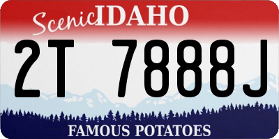 ID license plate 2T7888J