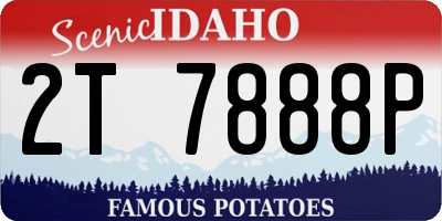 ID license plate 2T7888P
