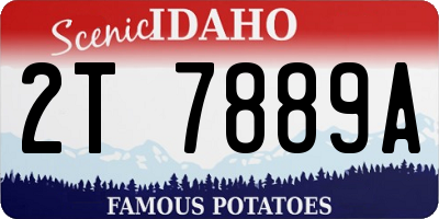 ID license plate 2T7889A