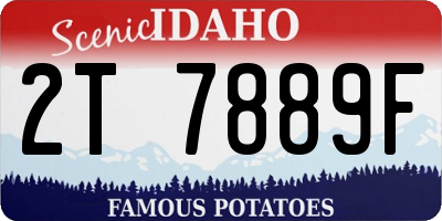 ID license plate 2T7889F