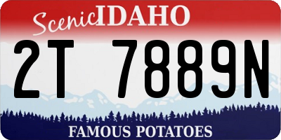 ID license plate 2T7889N