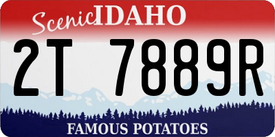 ID license plate 2T7889R