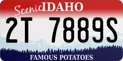 ID license plate 2T7889S