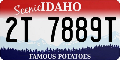ID license plate 2T7889T