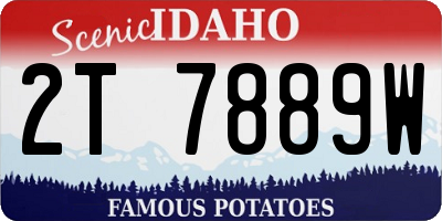 ID license plate 2T7889W