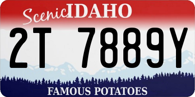 ID license plate 2T7889Y