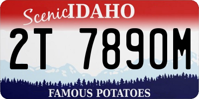 ID license plate 2T7890M