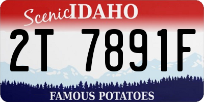 ID license plate 2T7891F
