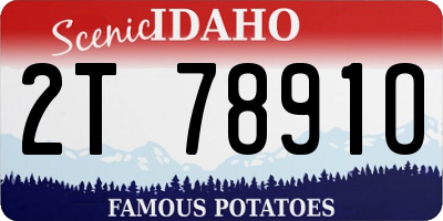 ID license plate 2T7891O