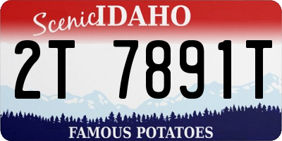 ID license plate 2T7891T
