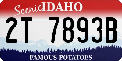 ID license plate 2T7893B