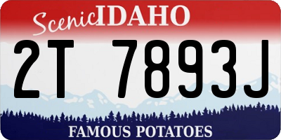 ID license plate 2T7893J