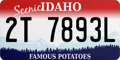 ID license plate 2T7893L