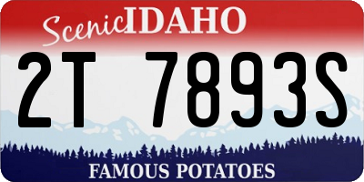 ID license plate 2T7893S