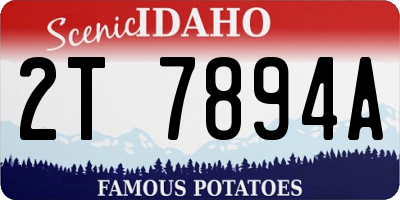 ID license plate 2T7894A
