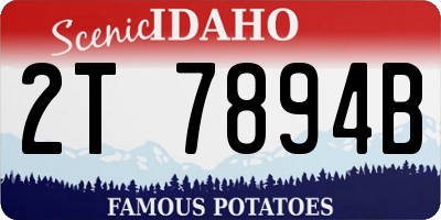 ID license plate 2T7894B